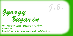 gyorgy bugarin business card