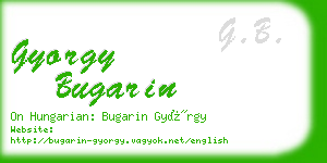 gyorgy bugarin business card
